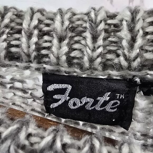 Vintage Sweater Mens Large Gray Blue Crew Neck 90s 80s Abstract Oversized - Picture 4 of 9